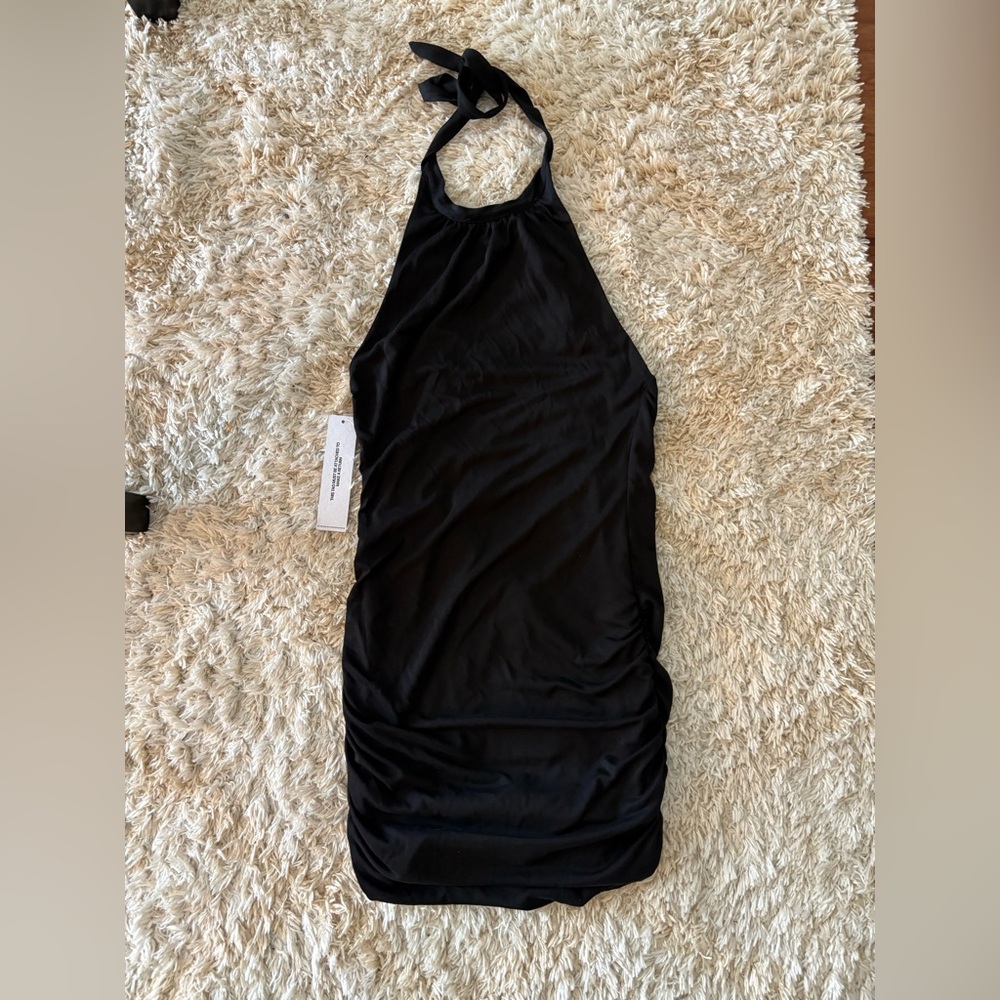 BRAND NEW W TAGS Princess Polly black halter neck dress